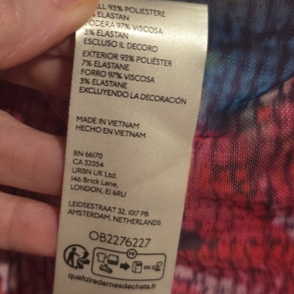 ANTHROPOLOGIE‎ Soleil Slim Strapless Midi Dress L and XL Ruched Mesh Pink Floral - Picture 13 of 16